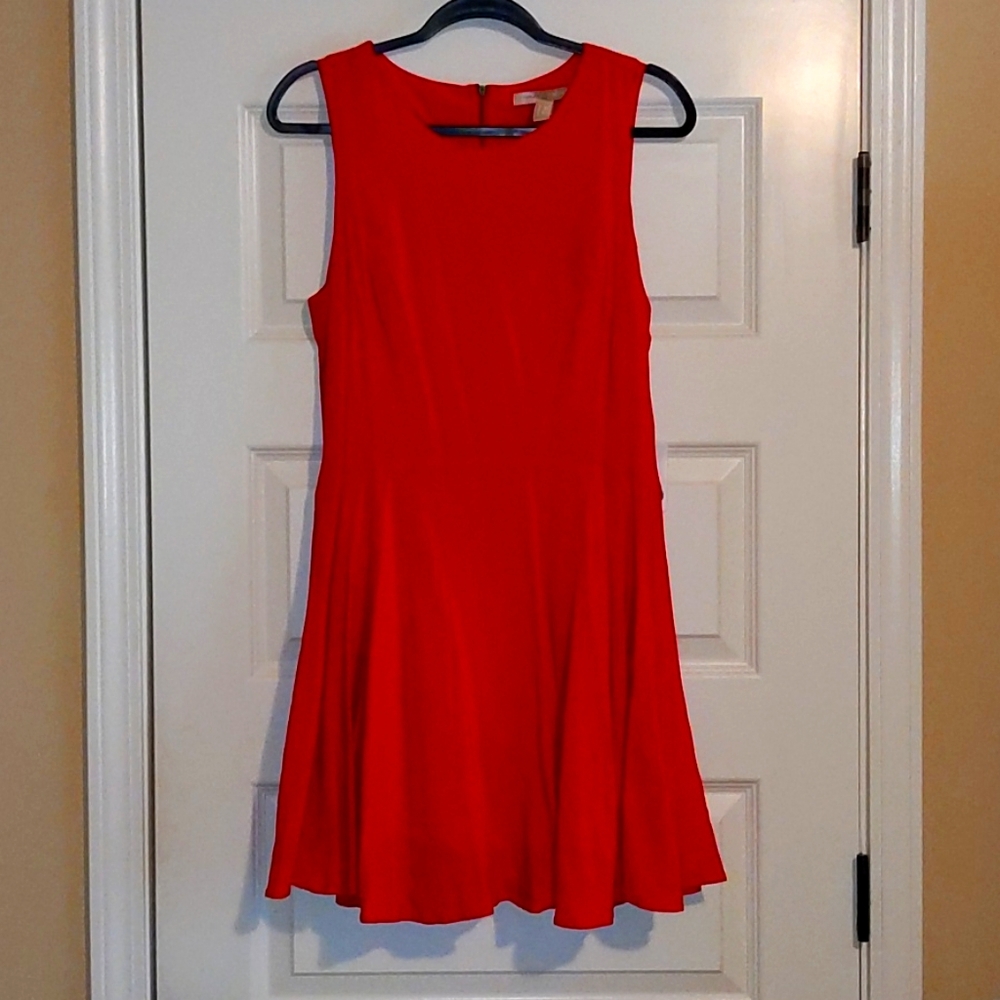 Red A-line swing dress